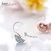 T400 Crystal Round Drop Earrings Lever Back Gift for Women Dangle Earrings
