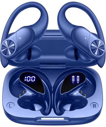 PocBuds Bluetooth Headphones with Earhooks Navy