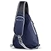 Waterfly Sling Chest Backpacks Bags Crossbody Shoulder Triangle Packs Daypacks for Cycling Walking Dog Hiking Boys Girls Men Women (Dark Blue)