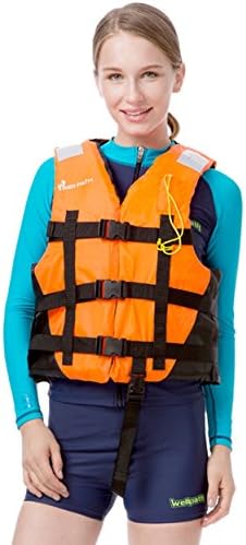 Adult Life Jackets for Boating Kayaking River Men Women with Zipper Swimming Life Vest Plus Size