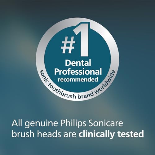 Philips Sonicare S2 Sensitive - Genuine Replacement Electric Toothbrush Heads, White, 4 Pack One Year Supply, HX6054/77