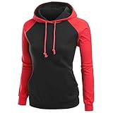 LAFASO Girls Vintage Hoodies Sport Raglan Sleeve Hooded Sweatshirt