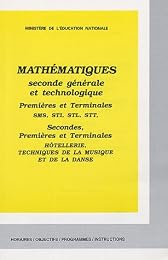 Mathématiques, seconde générale et technologique