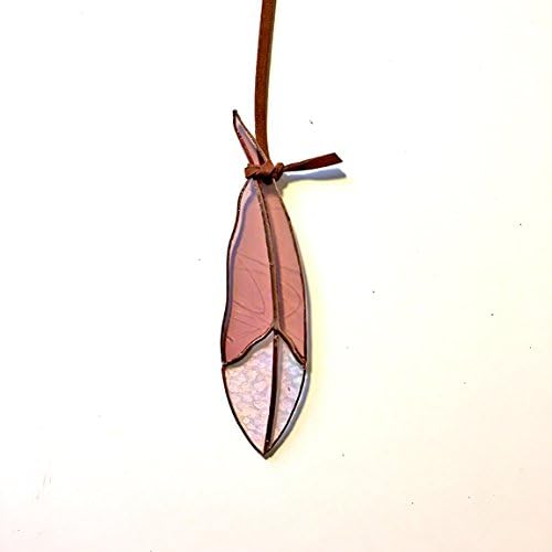 Mini Classic Stained Glass Feather (iridescent tip)