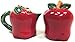 Red Apple Creamer and Sugar Bowl Set Whole