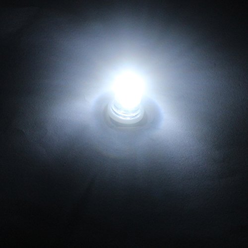 GutReise 10pcs E10 Screw 3V 4.5V 6V 12V 24V Spot Led Bulb Light Lamps Warm White Yellow Blue Green Red Cold White+10pcs E10 Base (DC3V, Cold White)