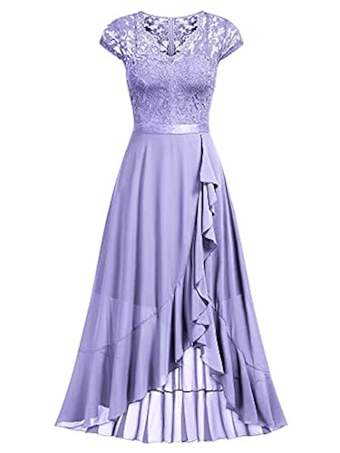 miusol women's v neck elegant lace ruffle bridesmaid maxi dress Amazon.com: Miusol Women's Classy V-Neck Ruffle Floral Lace Hem Trim Sequined Maxi Bridesmaid Dress (Small, A-Navy Blue) : Clothing, Shoes & Jewelry