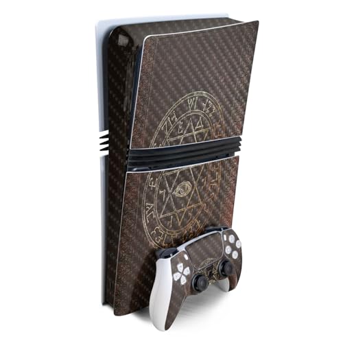 Carbon Fiber Gaming Skin Compatible with Sony PlayStation 5 PS5 Pro Bundle - To…