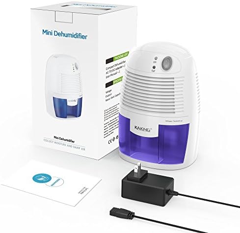 KAIKING Mini Dehumidifier, Portable Electric Auto Shut off Dehumidifiers for Damp Air Mold Moisture in Small Closet Wardrobe Kitchen (Quiet Safe Compact Thermo-electric)