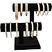 Barelove Jewelry Stand Display 2 Tier, Black Velvet T-Bar Bracelet Watch Bangle Necklace Holder Organizer for Women Girls Men Home Organizer or Store Display