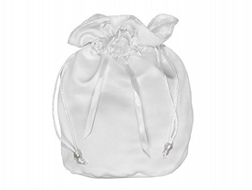 PartyDeco WRP-008-KARTON Satin Pencil Case, White