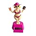 KODORIA Solar Powered Dancing Toy Bobbling Dancing Toy Car Desk Decorative Ornament Kids Children Birthday - Beach Girl Pink