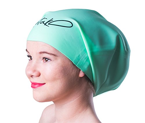 image for Lahtak Long Hair Swim Cap - Swimming Caps for Women Men - Extra Large 