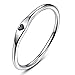 AVECON 925 Sterling Silver Simple Carve Heart Wedding Band Stackable Promise Ring for Her Size 5-10