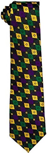 Vittorio Farina Metallic Mardi Gras Necktie
