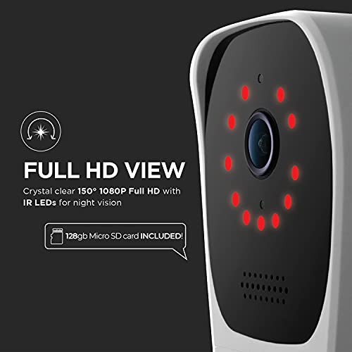 Home Zone Security Floodlight Camera Smart 2.4 GHz Wireless 1080P