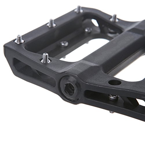 ULKEME Bicycle Pedal Cycling With Anti Slip Platform Alloy Nylon For Mountain Road Bike black