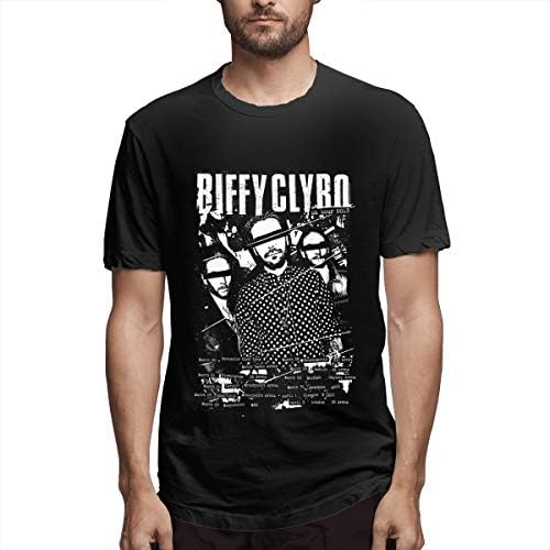 Men's Boy's Biffy Clyro Band Cotton Casual T-Shirts Black