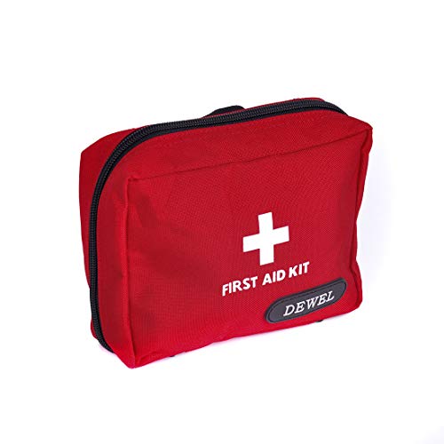 DEWEL First Aid Bag Empty Outdoor Emergency Treatment Kit Organizer 600D Canvas Portable Anti-Abrasion Bag Only for Home/Outdoor Sports