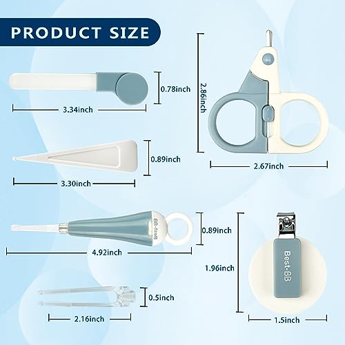 Sunnaltree Fingernail Trimmer Kit,Baby Nail Clippers 6in1,First Aid