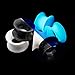 Silicone Ear Tunnels UV Glow Super Thin 6-Pack - 3 Pairs - 5 Sizes Available (08mm - 0g)