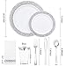 I00000 160pcs Silver Plastic Plates, Silverware, Silver Cups & Hand Napkins, Includes: 40 Forks, 20 Spoons, 20 Knives, 20 Dinner Plates, 20 Dessert Plates, 20 Tumblers, 20 Towels