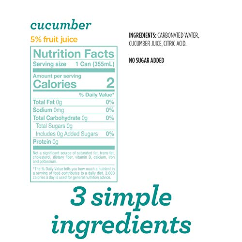 3 Spindrift+Cucumber+Sparkling+Water+12+Fluid+Ounce