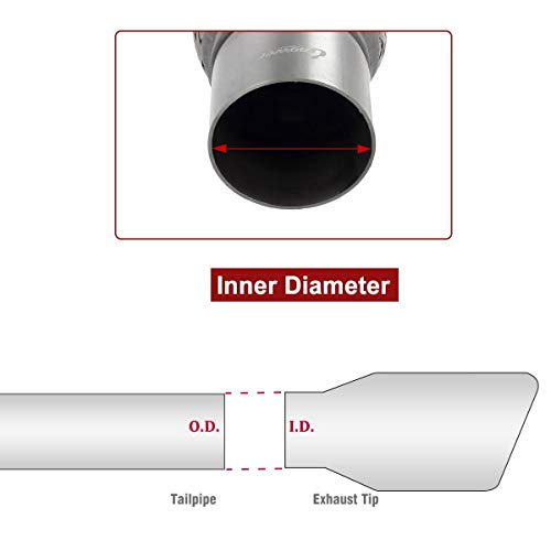 Upower 2.25 Inch Diameter Exhaust Flex Extension Pipe Connector Tube, 4"+6" 10"OAL Heavy Duty Stainless Steel 22506DN Couplings - Thumbnail 3