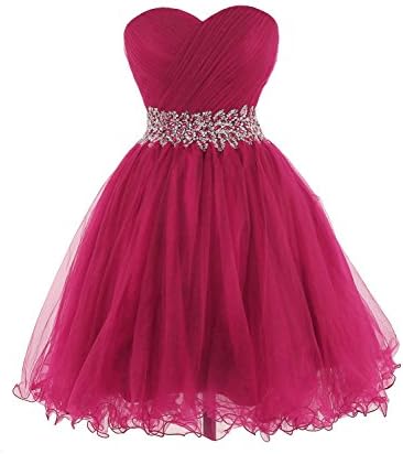 KARMA PROM Women's Sweetheart Tulle Cocktail Dress Homecoming Dress US8 Fuchsia