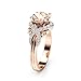 Huitan Statement Rings Champagne Cubic-Zirconia Jewelry Ring Engagement Wedding Rings for Women Size 6 7 8 9 10