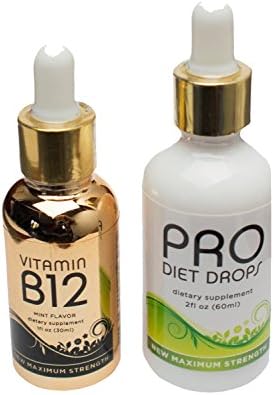 Pro Diet Drops Weight Loss Diet Drops with Ebook and Liquid Vitamin B-12, 2 oz