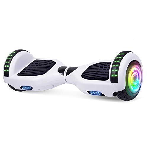 SISIGAD Hoverboard 6.5” Self Balancing Scooter with Colorful LED Wheels