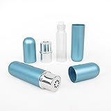 Robin Blue Empty Essential Oil Personal Inhaler Refillable Aluminum and Glass With Removable Bottle by Rivertree Life