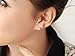 DEHANG 925 Sterling Silver Cubic Zirconia Cz Stud Earrings - White