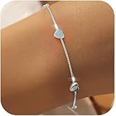 IPEPPY Love Heart Bracelet for Women 925 Sterling Silver Cute Star Moon Emerald Charm Chain Bracelet 14k Gold Plated Adjustable Link Bracelet Bangle Jewelry Christmas Gifts to Daughter Mom