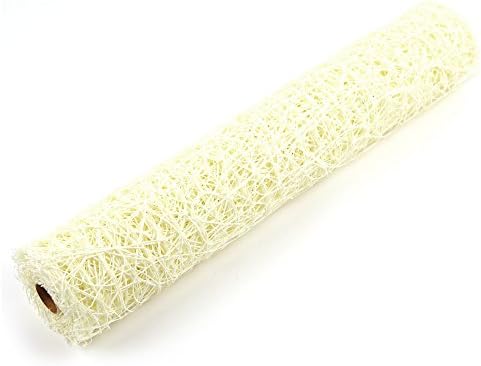 BOZA SISAL-ALPS Floral Decorative Flower Wrapping Mesh Fabric Paper Material, Strength and Flexible, Ivory, 53 cm X 10 yard (Each Roll)