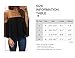 Women's Summer Off Shoulder Blouses Short Sleeves Sexy Tops Chiffon Ruffles Casual T Shirt (M,Black)