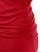 J.TOMSON Women's Batwing Sleeve Surplice Wrap Front Top RED 2XL