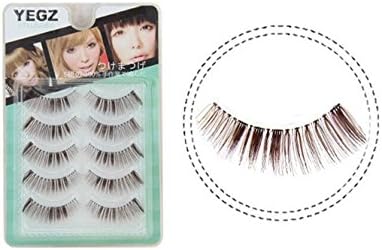 5 Pairs false eyelashes Luxury Princess Natural cross brief hand sharpened