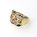 Yoursfs Colorful Crystal Rings 18K Yellow Gold Plated Unique Women Cocktail Rings Gift