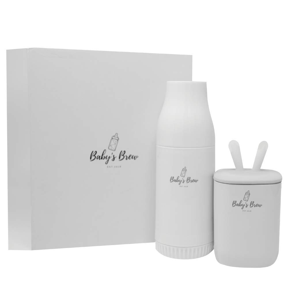 Baby’s Brew Portable Bottle Warmer Pro Set - Dual Heating Modes - Breast Milk, Formula & Water, Leak-Proof, Smart Sensor Technology, BPA-Free, Single Warmer & Formula Dispenser Only | No Adapters