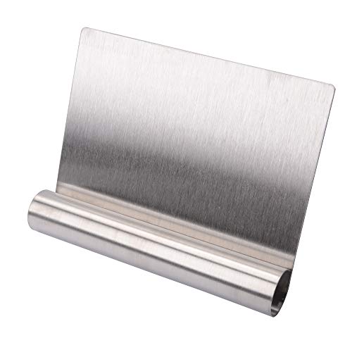 Stainless Steel Griddle Scraper Chopper Pastry Scraper Dough Cutter with Measuring Marks, Multi-purpose Kitchen Tool for Baking/Cooking