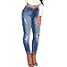Women's High Waisted Stretch Skinny Denim Light Wash Jeans