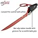Fish Elite Razor Sharp Blood Red 9” inch Blade Fillet Knife for Fishing Filleting with Unique Offset Filet for Kitchen Outdoor Fisherman Gear and Equipment Boning with Protective Nylon Sheath