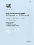 Resolutions and Decisions of the Economic and Social Council, United Nations, 9218801643