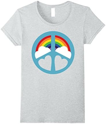Womens Back to school t-shirt; peace love rainbows tshirt; kids tee Small Heather Grey