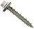 #10 Metal ROOFING SCREWS: (250)Screws x 1-1/2" BRITE WHITE Hex Washer Head Sheet Metal Roof Screw. Metal to wood, sheet metal roofing siding screws. Metal Roof screw w/colored head~For Roofing