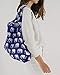 BAGGU Standard Reusable Shopping Bag, Ripstop Nylon Grocery Tote or Lunch Bag, Recycled Elephant Blue