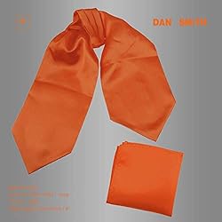 Dan Smith Orange Ascot Tie For Men Cravat