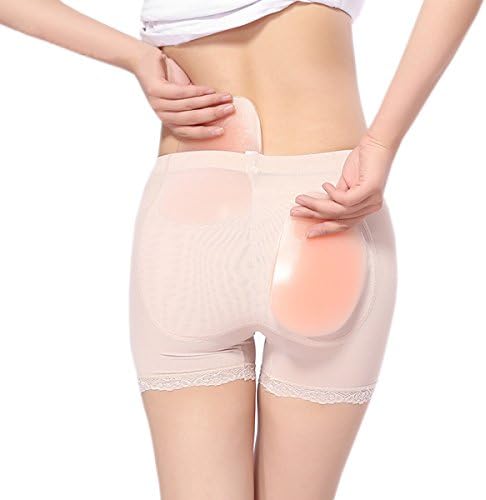 Boxer Briefs with 300g/pair Soft Silicone Pads for Hip Enhancer Cross-Dresser